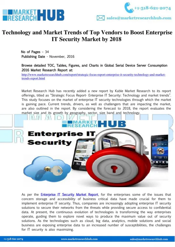 Enterprise IT Security Market Trends and Research Report