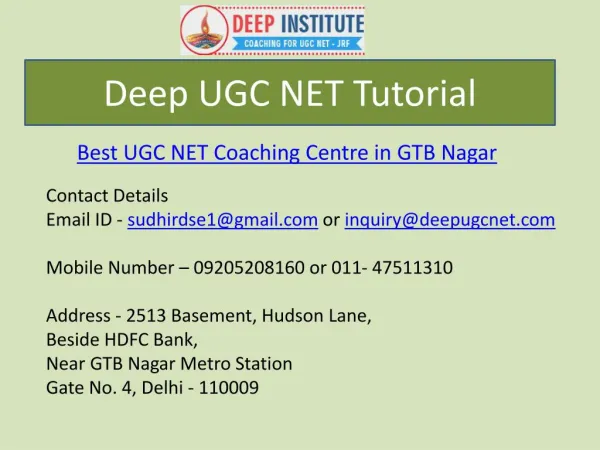 UGC NET Tutorials