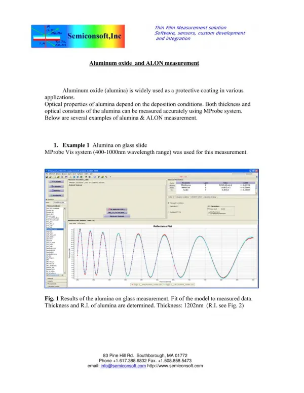 Alumina Measurement by semiconsoft