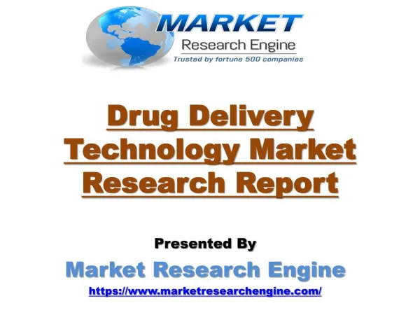 Drug Delivery Technology Market Worth US$ 1600 Billion by 2021