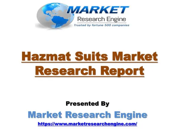 Hazmat Suits Market to Cross US$ 8.0 Billion by 2022