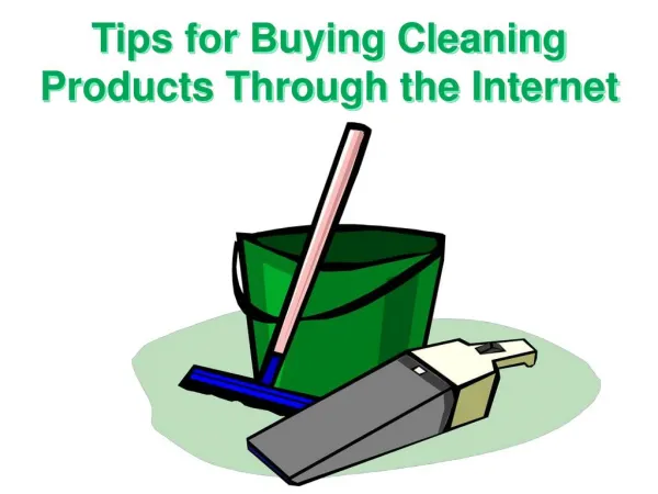 Tips for Buying Cleaning Products Through the Internet