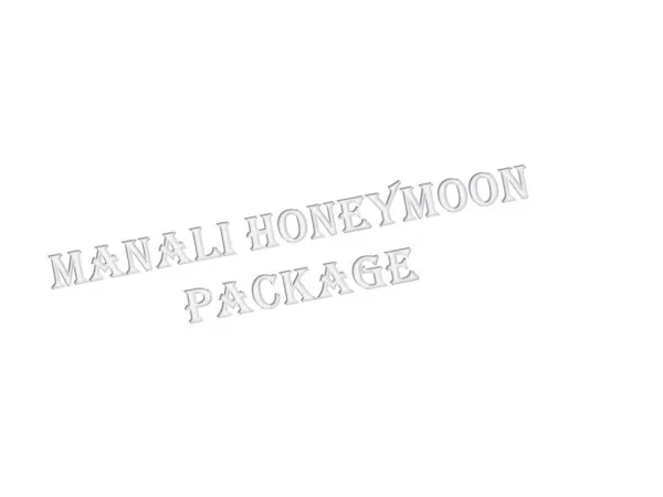 manali honeymoon package