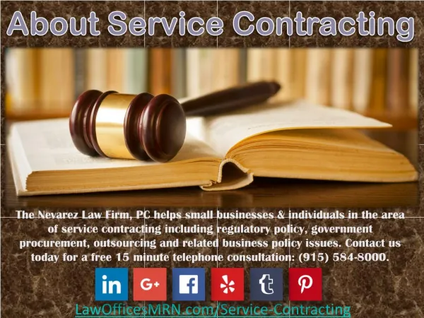 About Service Contracting - The Nevarez Law Firm, PC