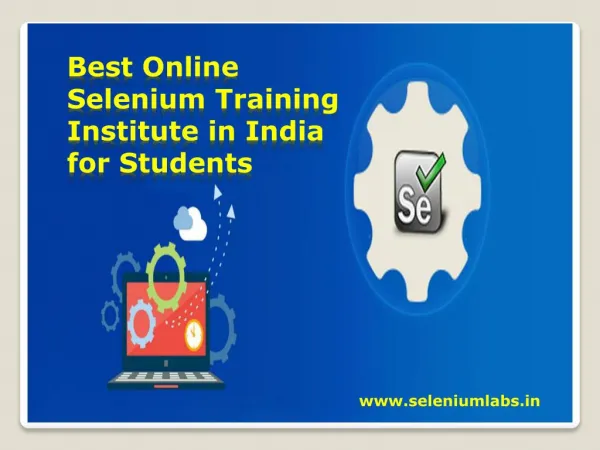 Best Online Selenium Training Institute in India for Students