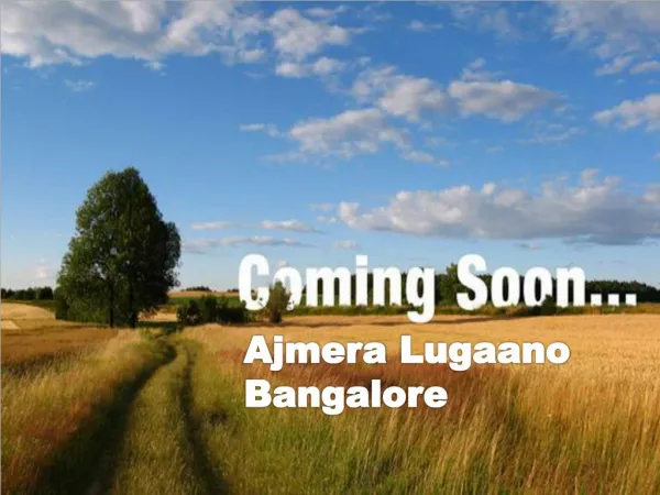 Ajmera Lugaano New Housing Project In Yelahanka Bangalore