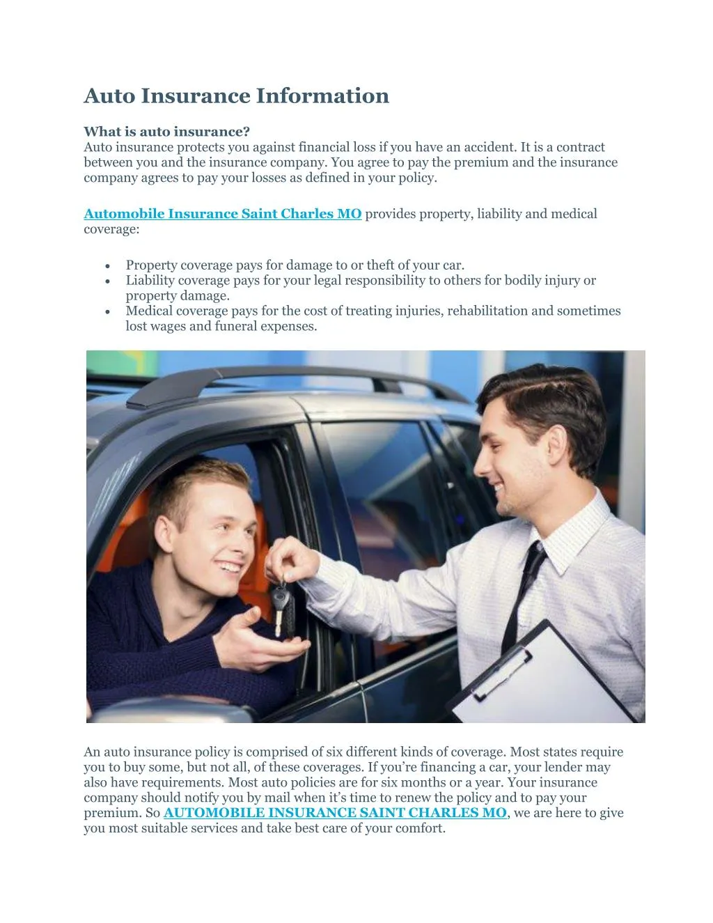 auto insurance information