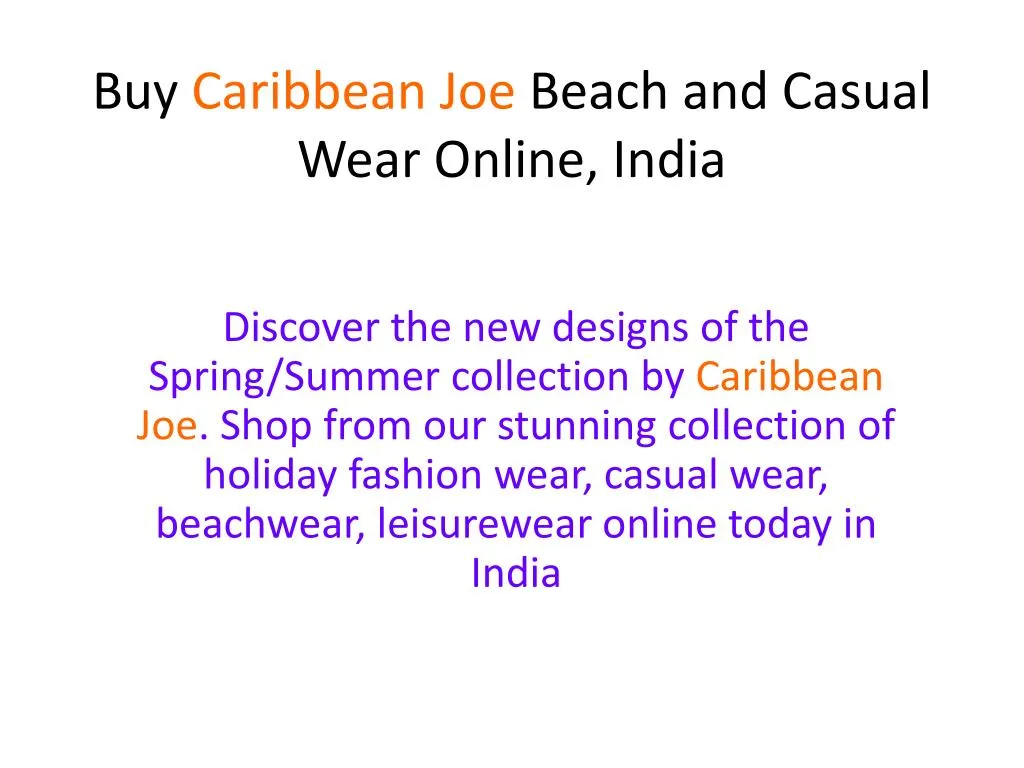 buy caribbean joe beach and casual wear online india