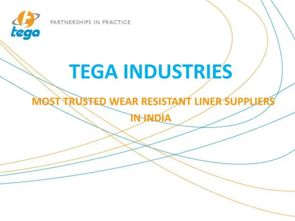 Tega Industries - Most Trusted Wear Resistant Liner Suppliers in India