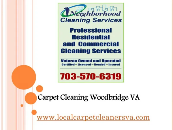 Carpet Cleaning Woodbridge VA - www.localcarpetcleanersva.com
