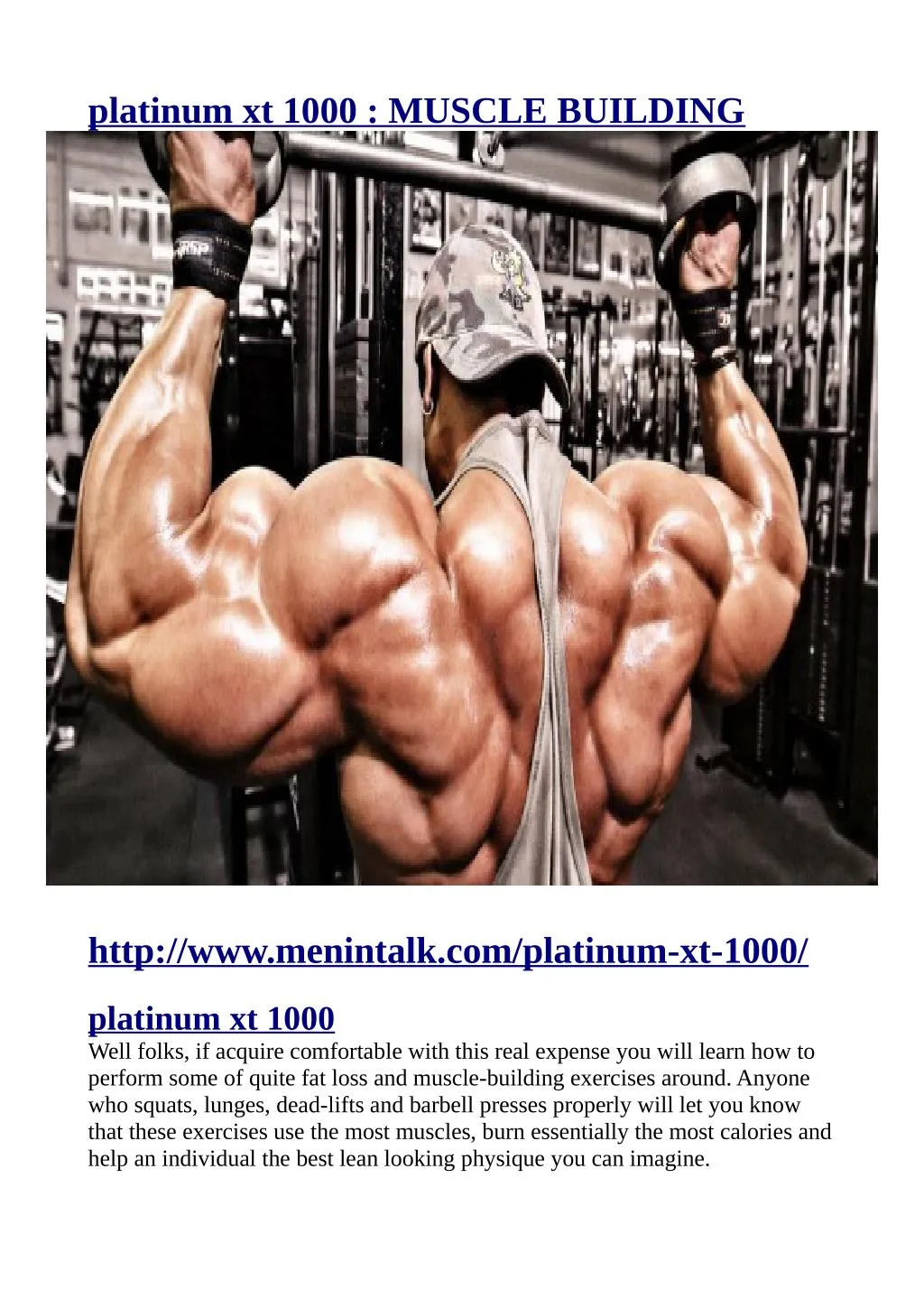 platinum xt 1000 muscle building