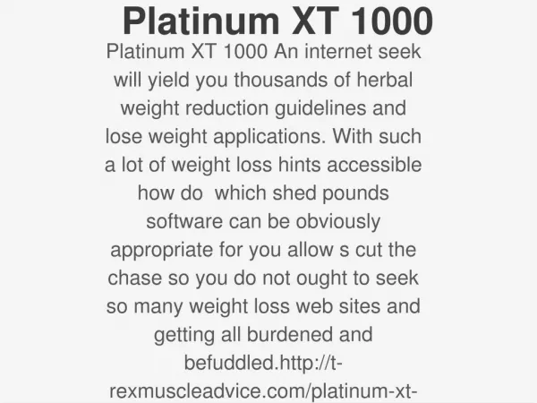Platinum XT 1000