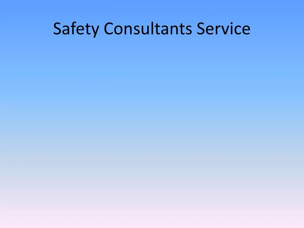 safety consultants service