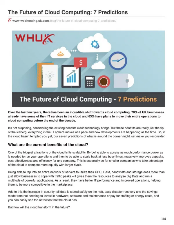 The Future of Cloud Computing: 7 Predictions