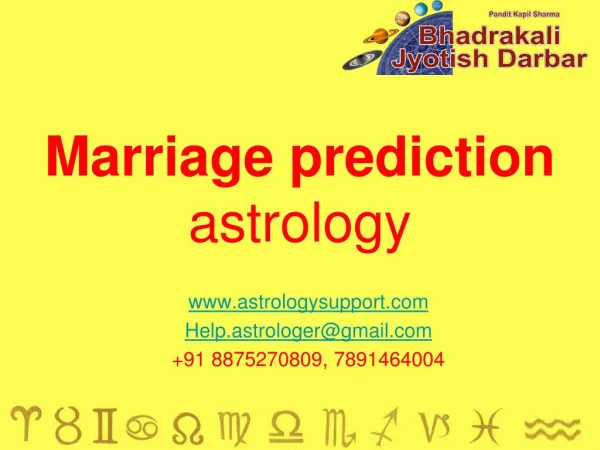 Marriage prediction 2017