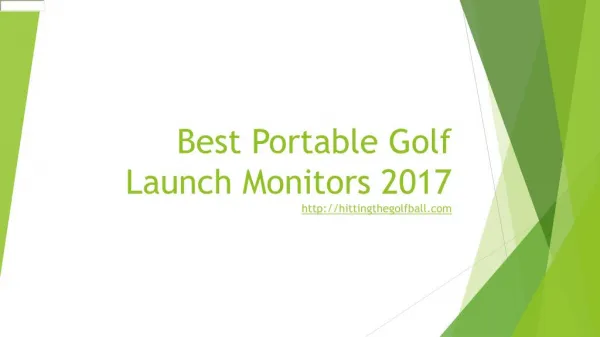 Best Portable Golf Launch Monitor