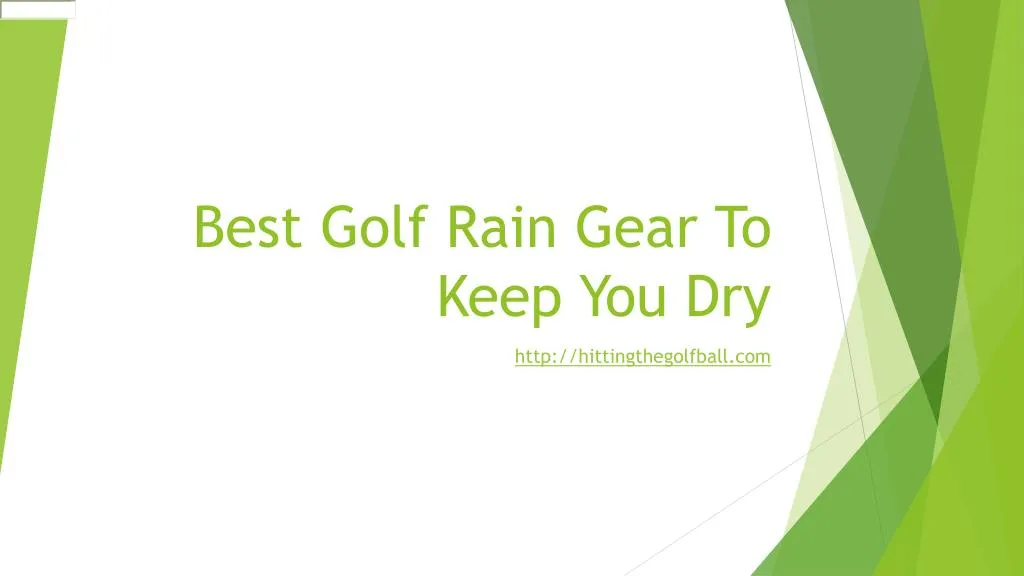 best golf rain gear to keep you dry