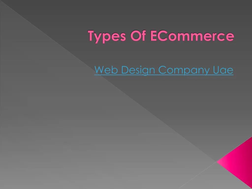 types of ecommerce