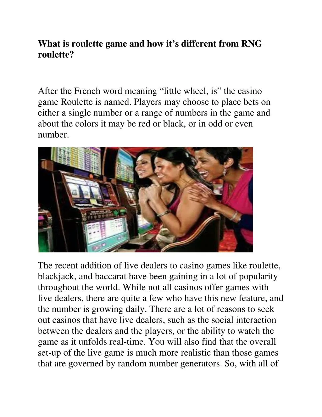 what is roulette game and how it s different from