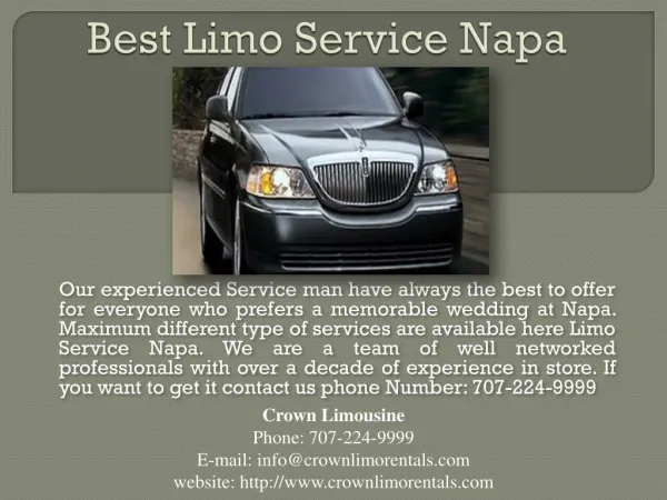 Best Limo Service Napa