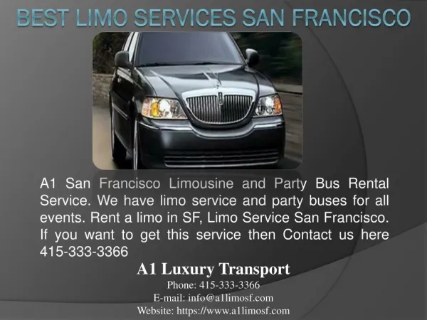 Best Limo Services San Francisco