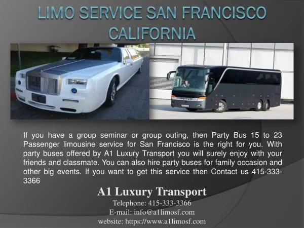 Limo Service San Francisco California
