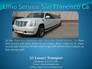 Limo Service San Francisco CA - slide 1