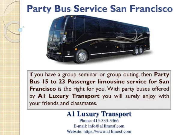 Party Bus Service San Francisco