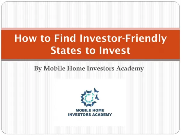 How to Find Investor-Friendly States to Invest
