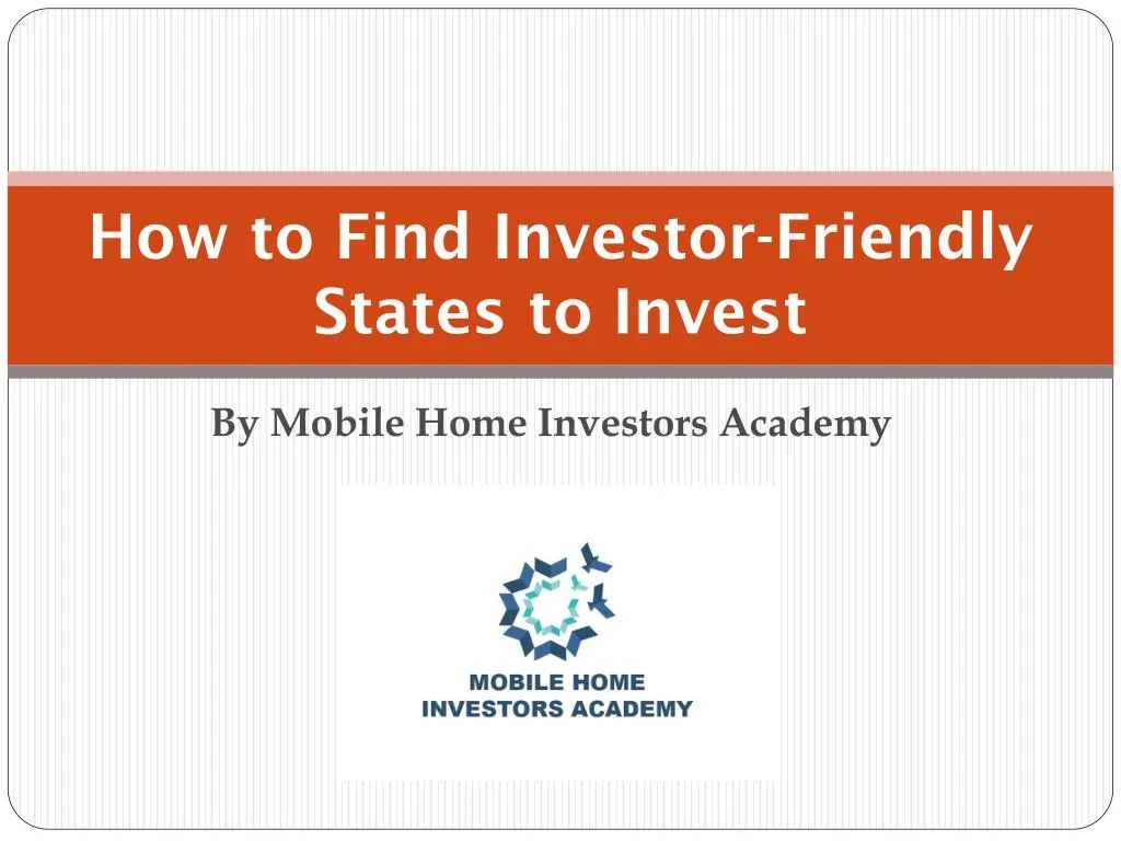 how to find investor friendly states to invest
