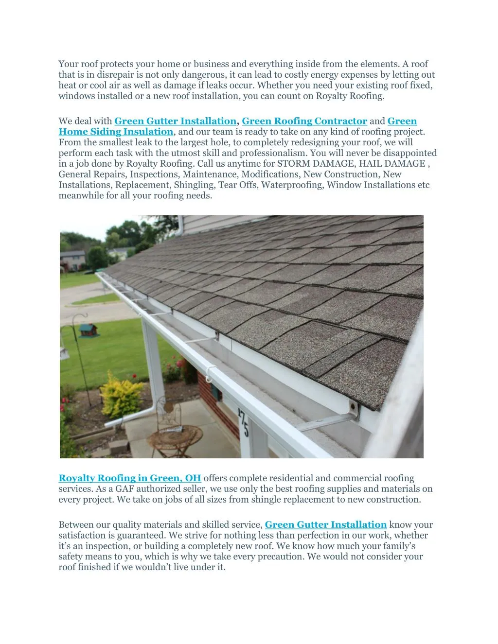 your roof protects your home or business