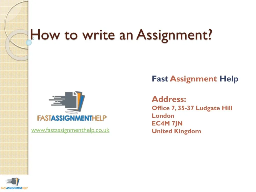 how to write an assignment ppt