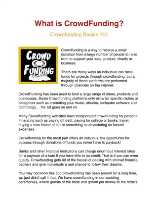 Crowdfunding - slide 1