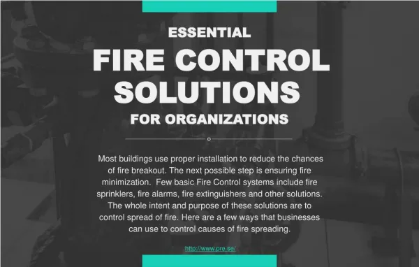 What are some essential fire control solutions for businesses?