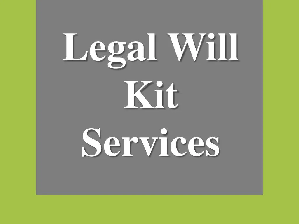 legal will kit services