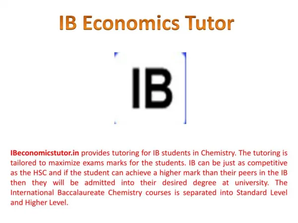 Home Tutor for IB @9818369374