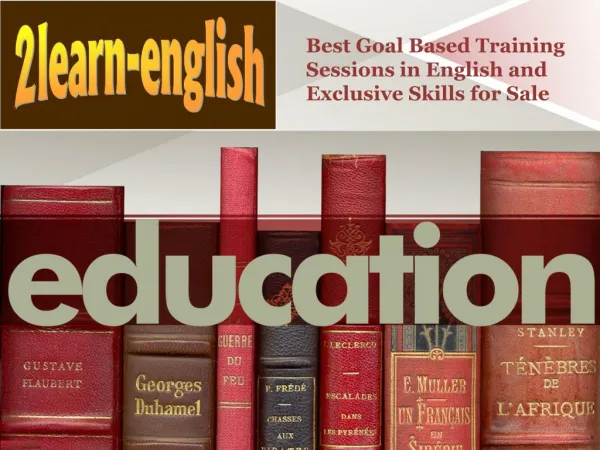 Best Goal Based Training Sessions in English and Exclusive Skills for Sale