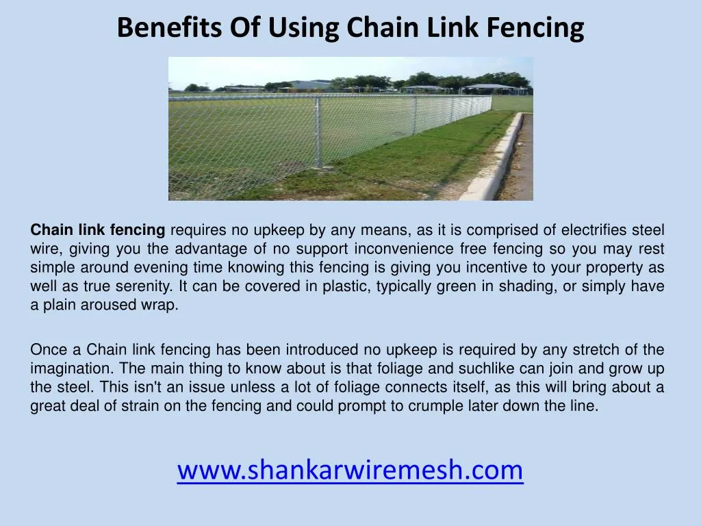 benefits of using chain link fencing
