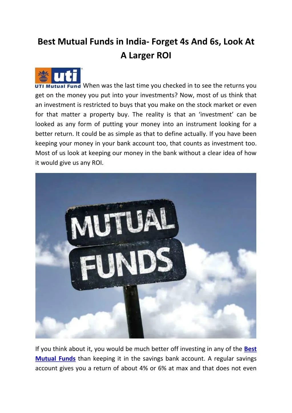 best mutual funds in india forget 4s and 6s look
