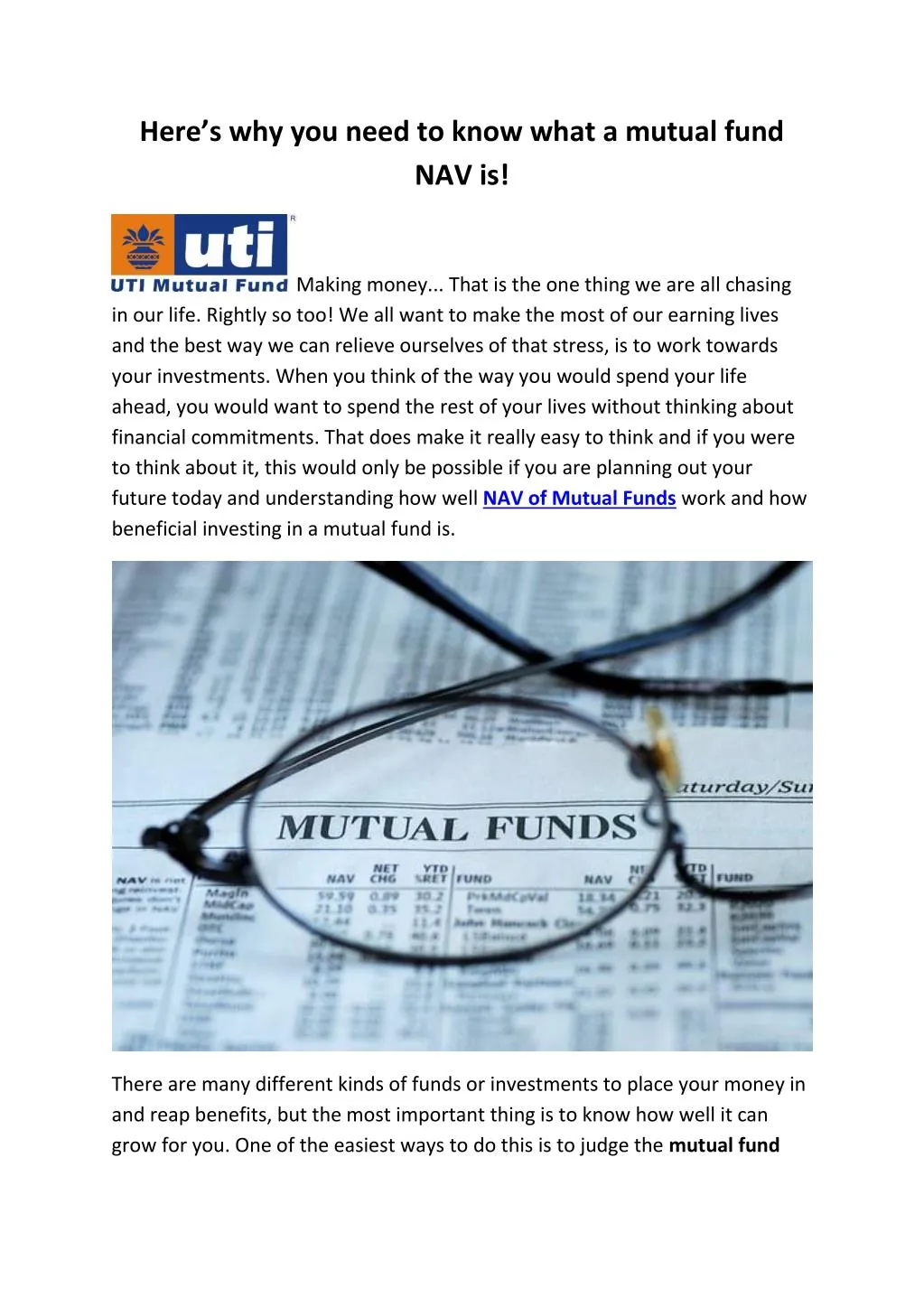 here s why you need to know what a mutual fund