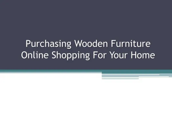 Wooden furniture online shopping