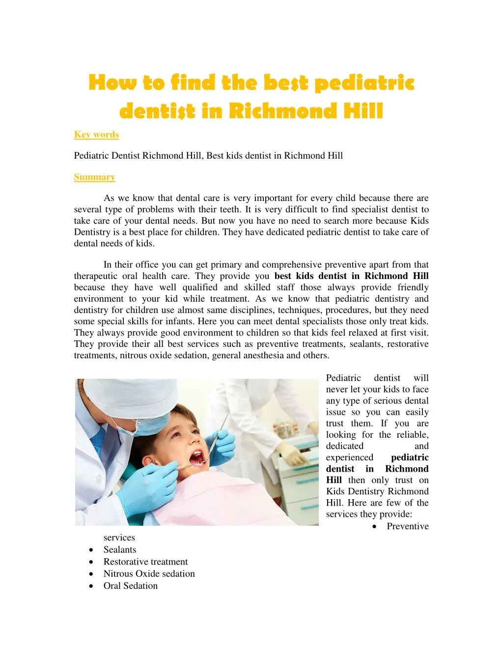 how to find the best pediatric dentist