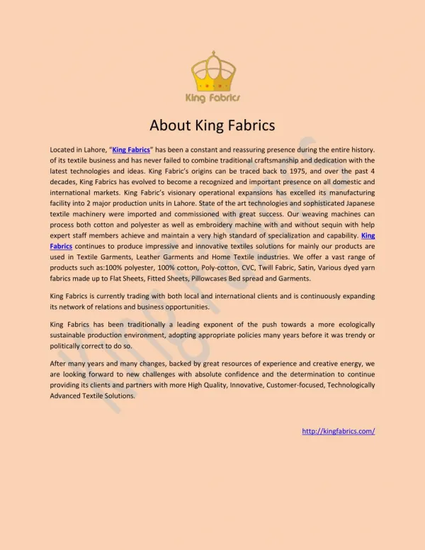 Something About King Fabrics