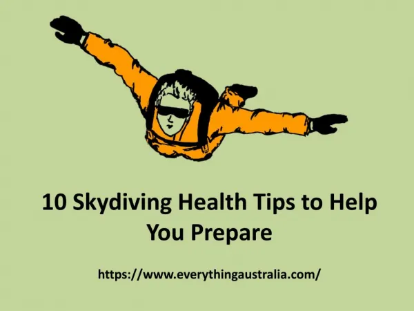 10 Skydiving Health Tips to Help You Prepare