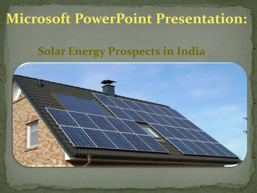 microsoft powerpoint presentation solar energy