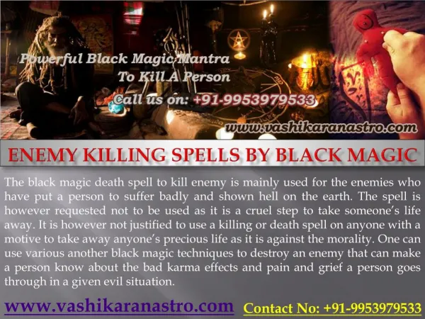 Black Magic Mantra To Kill Enemy