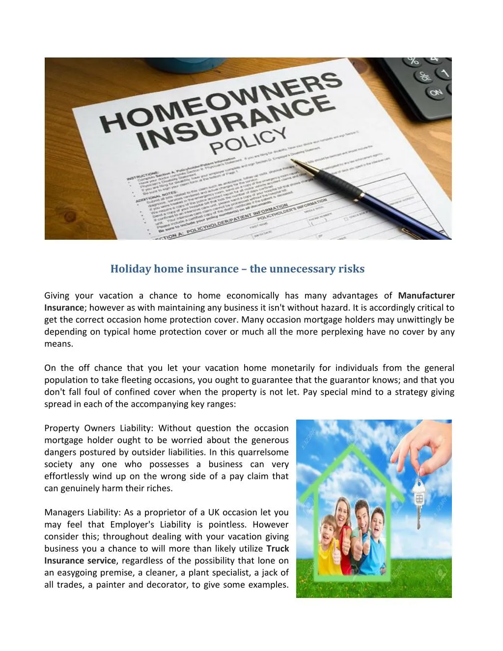 holiday home insurance the unnecessary risks