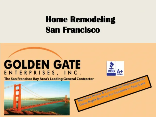 Home Remodeling San Francisco