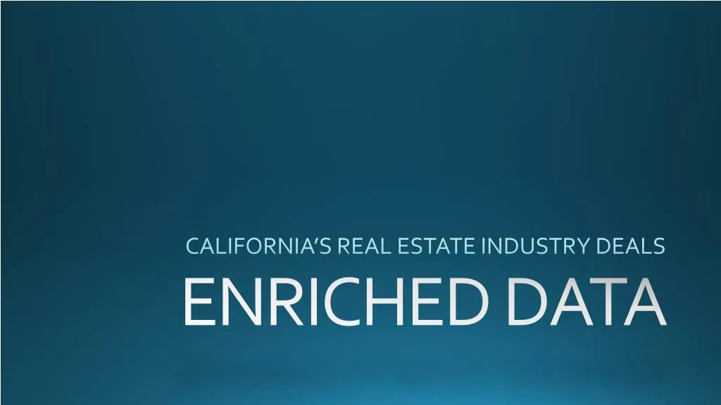 california s real estate industry deals
