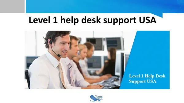Level 1 Help Desk Support USA - Suma Soft